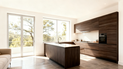 Kitchen Cabinets Artisan Golden Walnut